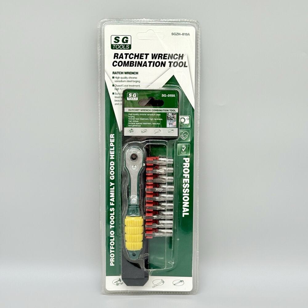 SG Tools Ratchet Wrench Combination Professional Tool Set Metric SGZH-019A